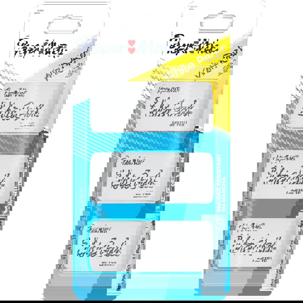 Erasers; Type: Eraser ; Material: Vinyl ; Color: White Pearl ; Shape: Rectangular ; Eraser Dimensions: 6 x 3-1/4 in ; Overall Height (Decimal Inch): 6.0000